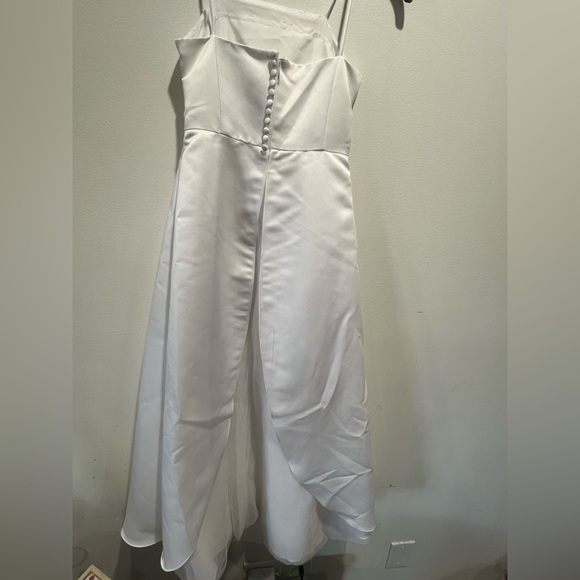 David's Bridal White Kids Formal Dress - Picture 2 of 5
